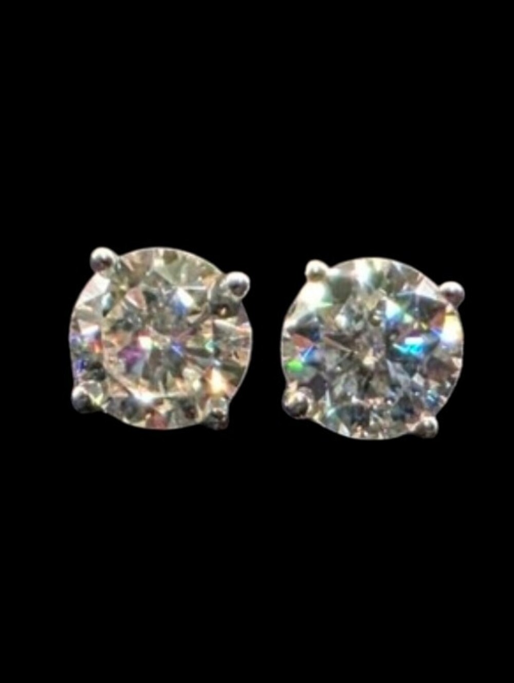 1.60 CTW Moissanite Stud Earrings • .925 Sterling Silver 6mm Round Luxury